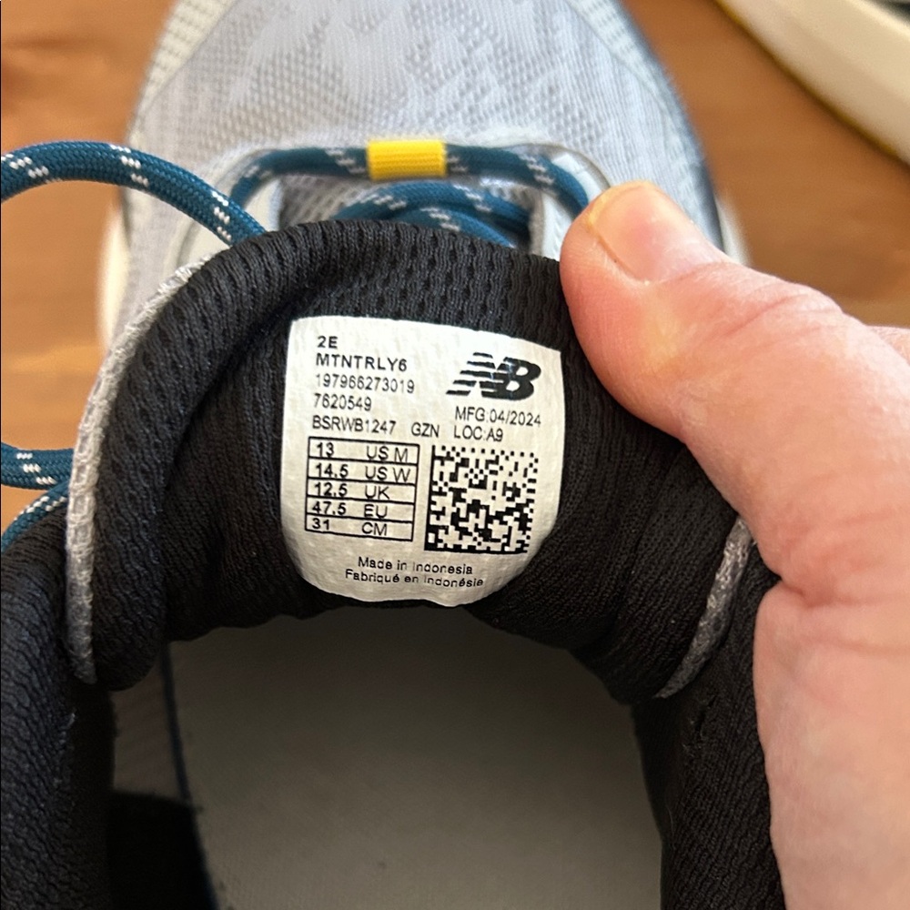 New Balance Gray and Yellow Athletic Shoes - Picture 10 of 12